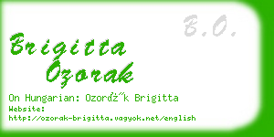 brigitta ozorak business card